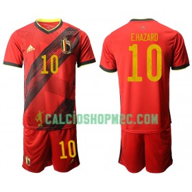 Belgio E.HAZARD 10 Bambino Maglia Prima Euro 2020 Manica Corta (+ Pantaloncini)